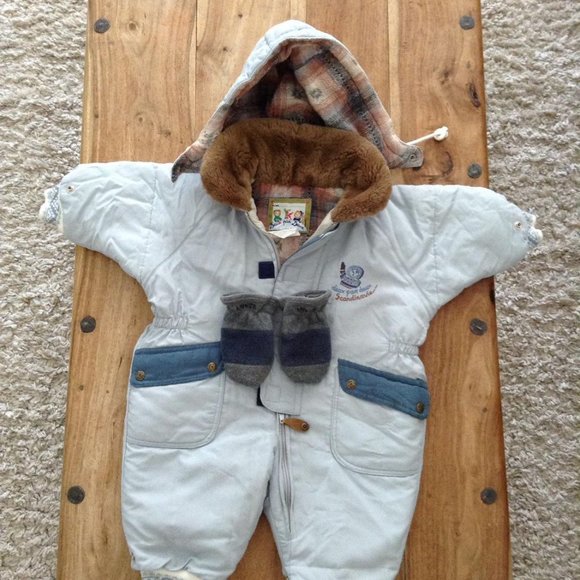 6 MONTHS - DEUX PAR DEUX SNOWSUIT One Piece - Picture 2 of 8